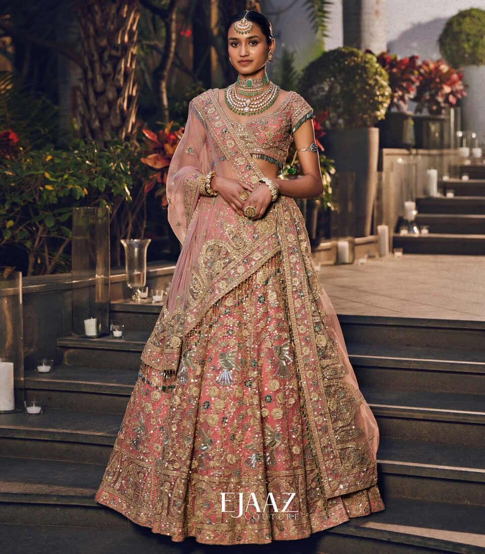 Coral Pink Lehenga Set