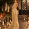 Ivory mesh saree