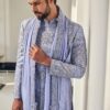 Persian Blue sherwani set