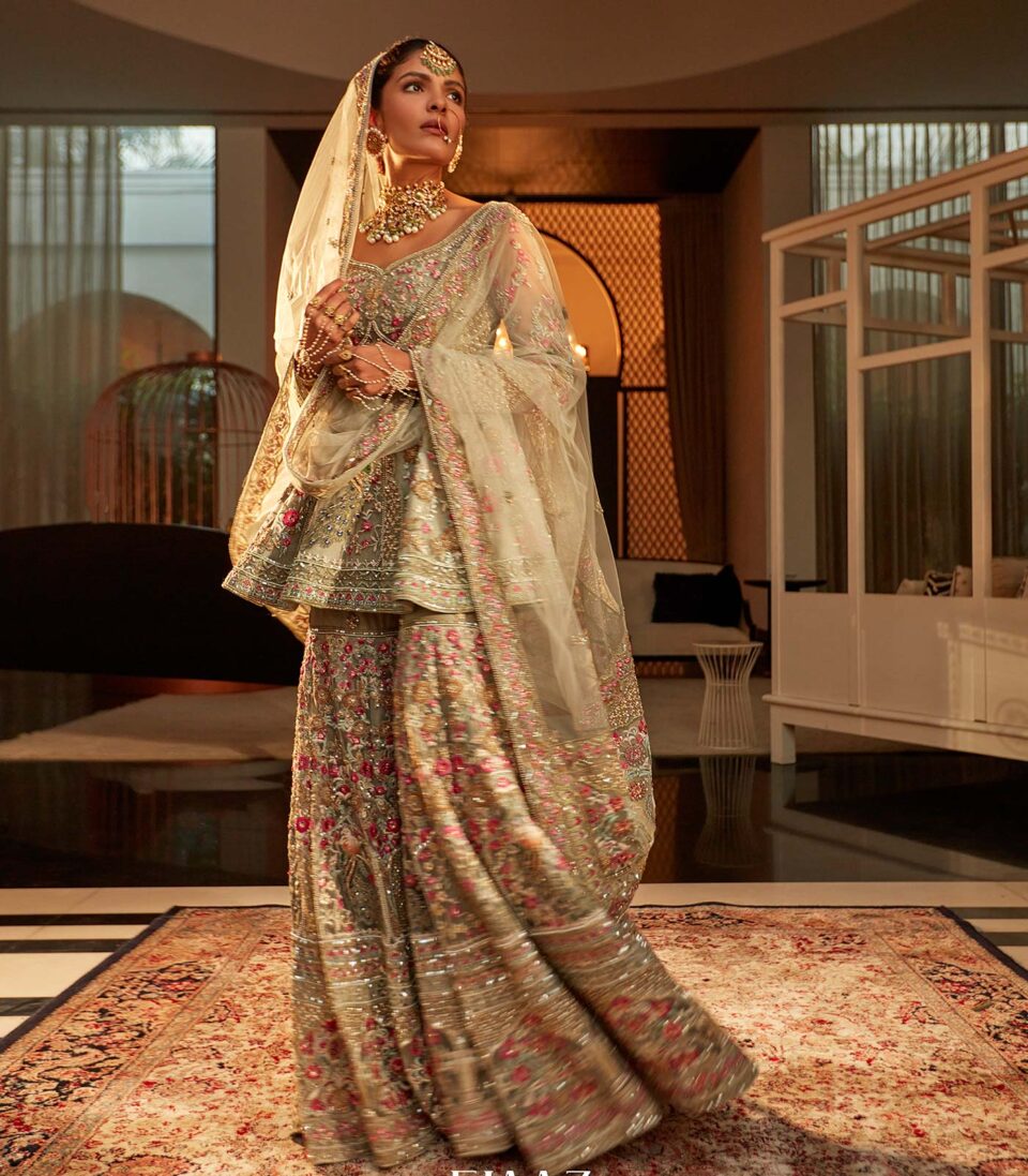 Mint Gharara Set