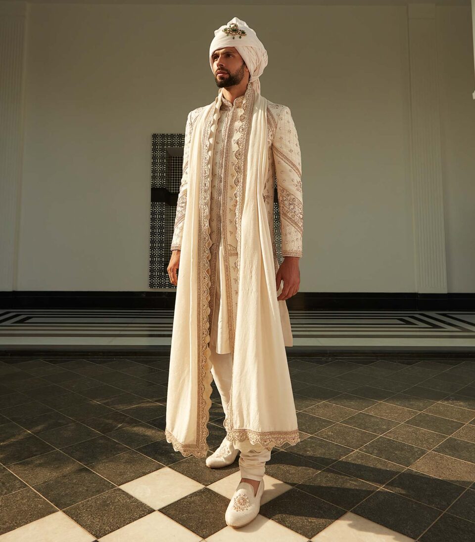 Ivory Sherwani Set