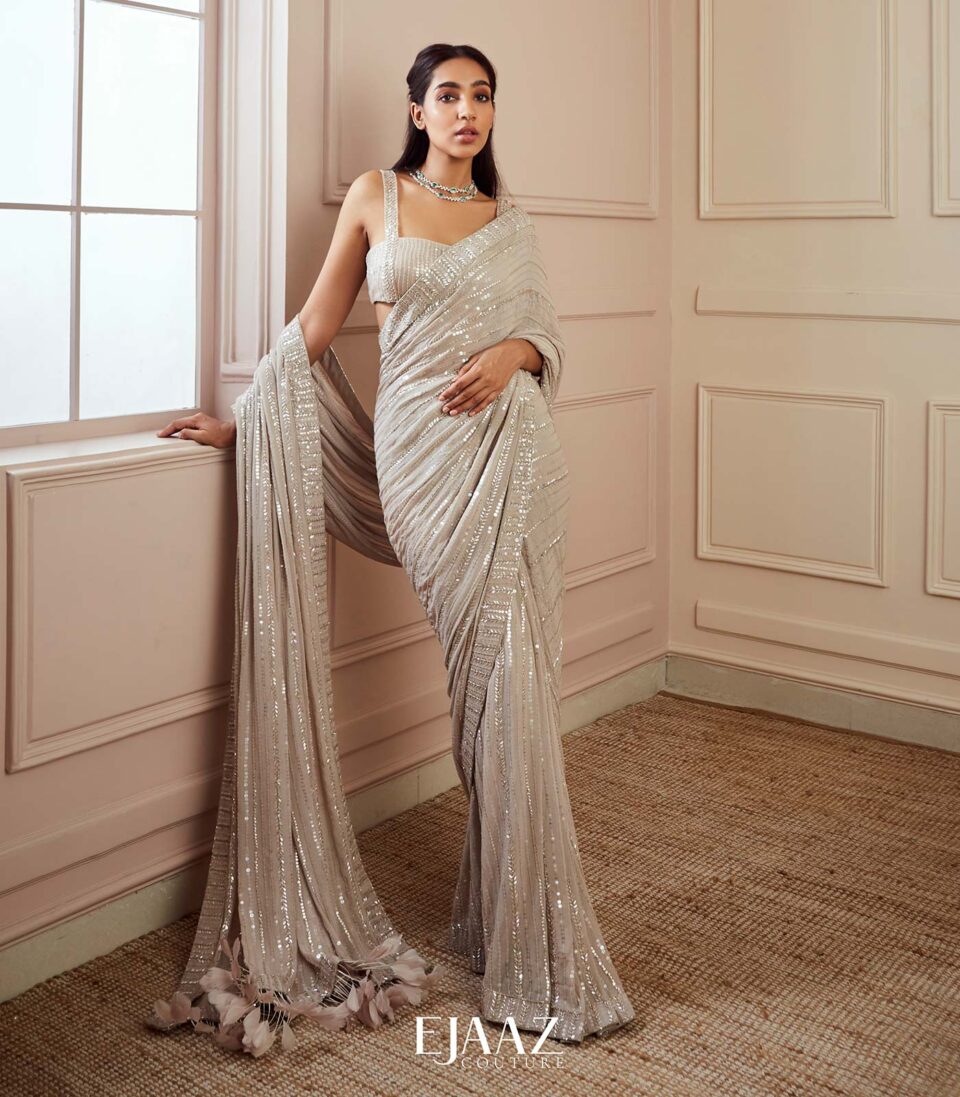 Ice Grey Saree