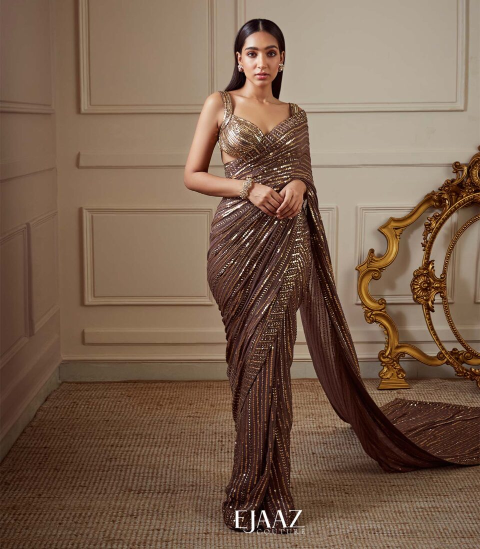 Brown Saree